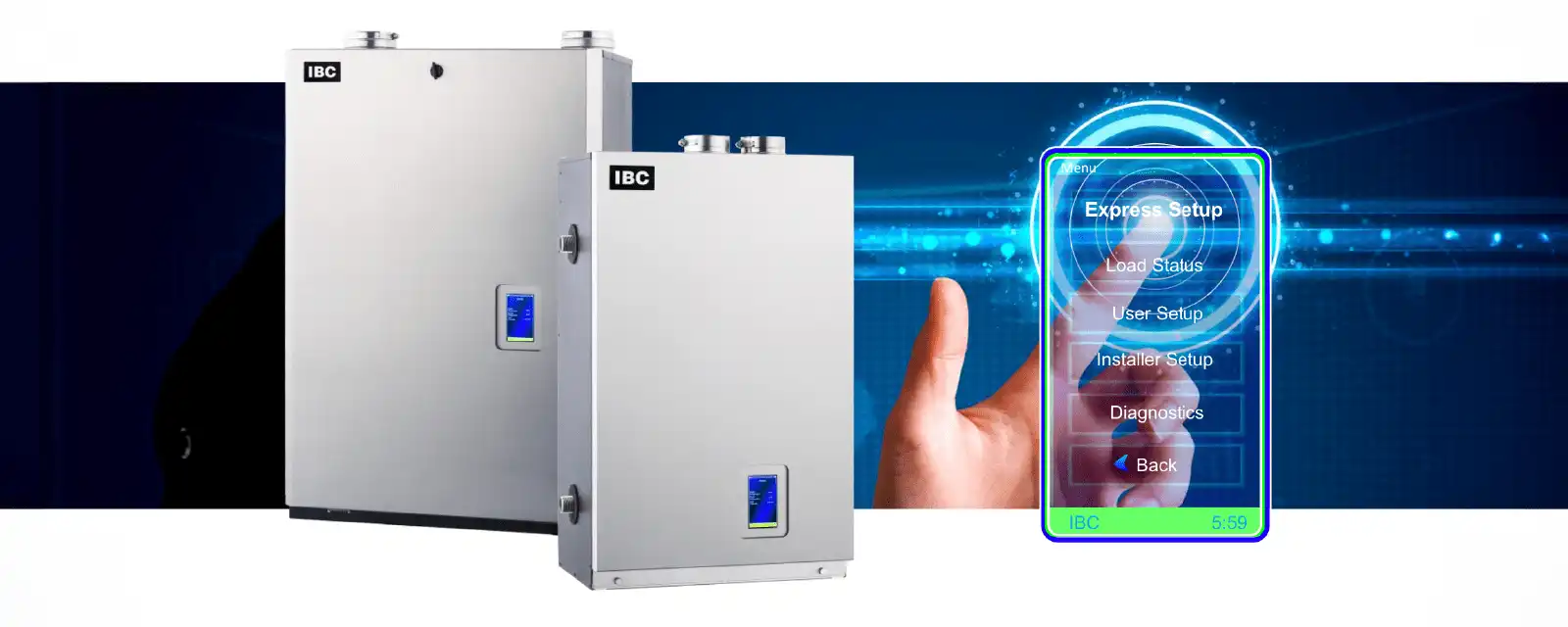 IBC’s high-efficiency boilers, air-to-water heat pumps, and tankless water heaters